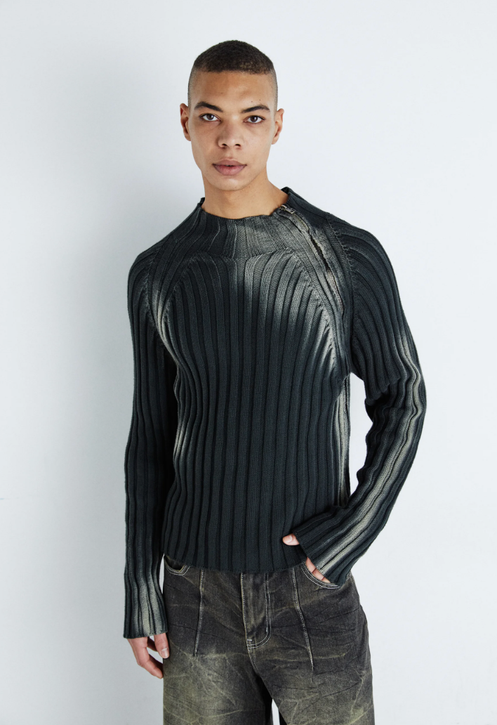 Ribbed Knit Long Sleeve Sweater