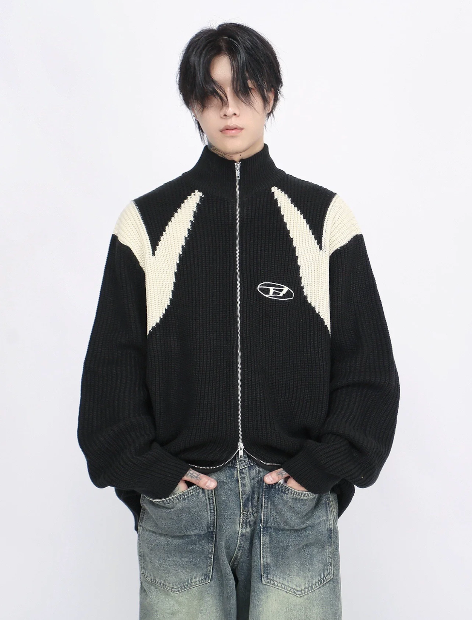 Zip/Up Long Sleeve Cardigan