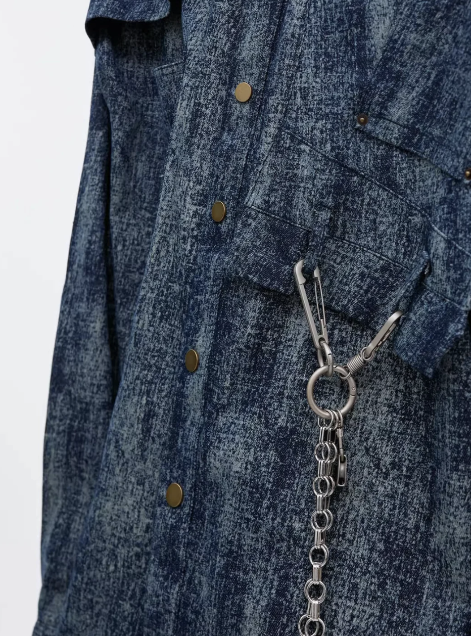 Oversized Button Denim Shirt